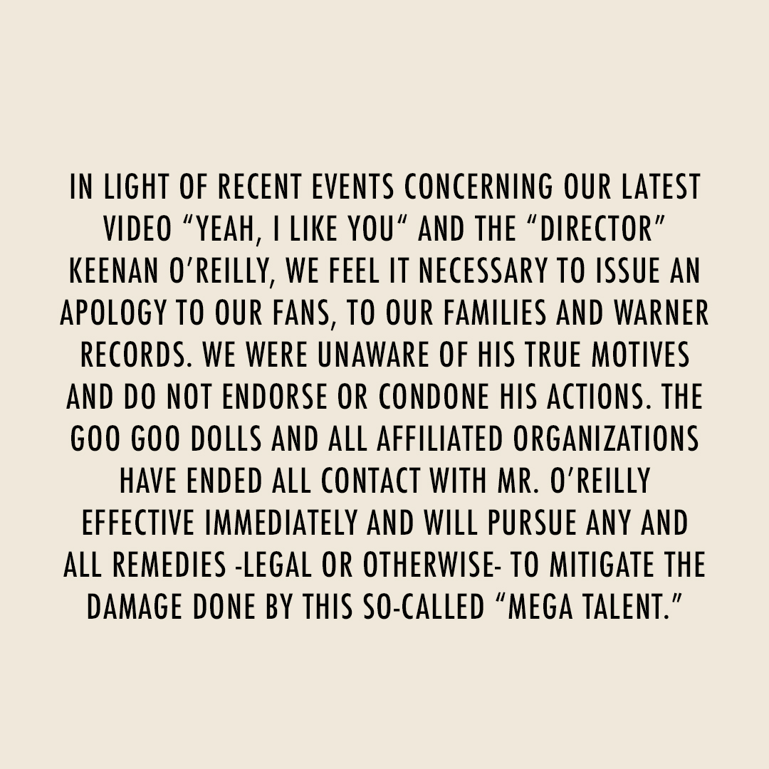 In light of recent events concerning our latest video “Yeah, I Like You“ 